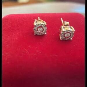 Beautiful double halo diamond earrings!